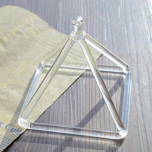3-9 Inch Crystal Singing Pyramid Yoga Meditation Sound Healing Instruments Clear Quartz Triangular Tower Crystal Sound Bowl Gift