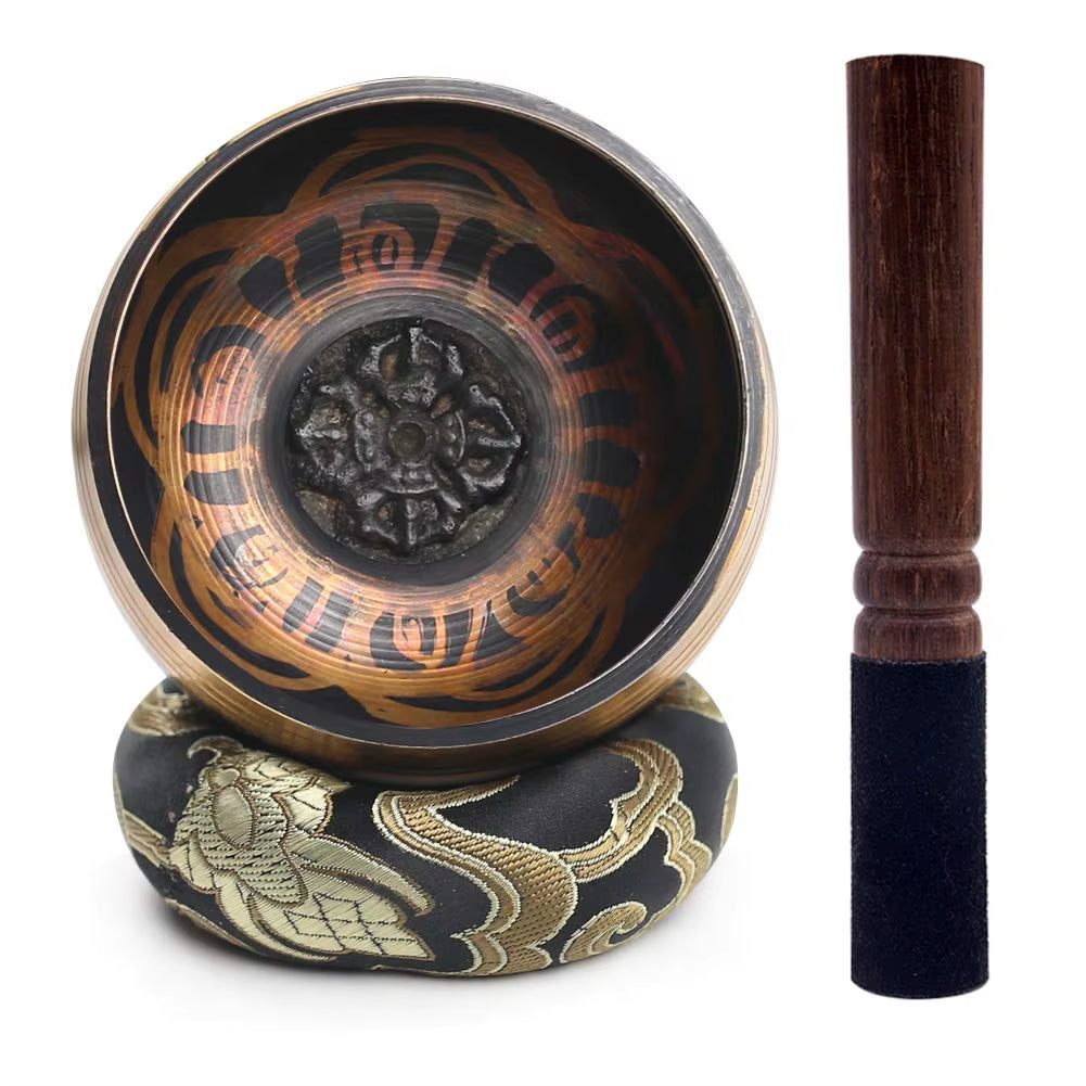 Mini Singing Bowl Nepal Handmade Tibetan Buddha Thumb Sound Bowl Music Meditation Yoga Religious Supplies Stress Relief