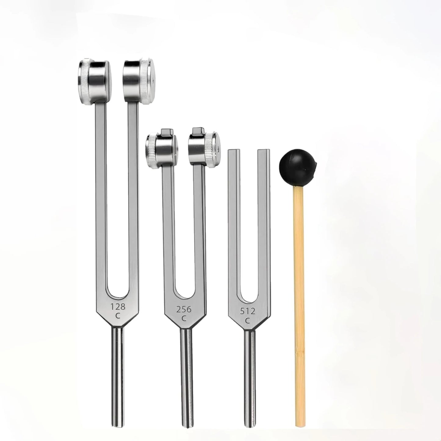 128/256/512Hz Tuning Fork Set Weighted Bio-Acoustic Tuning Fork for Healing Chakra,Sound Therapy Reliever Stress System Testing