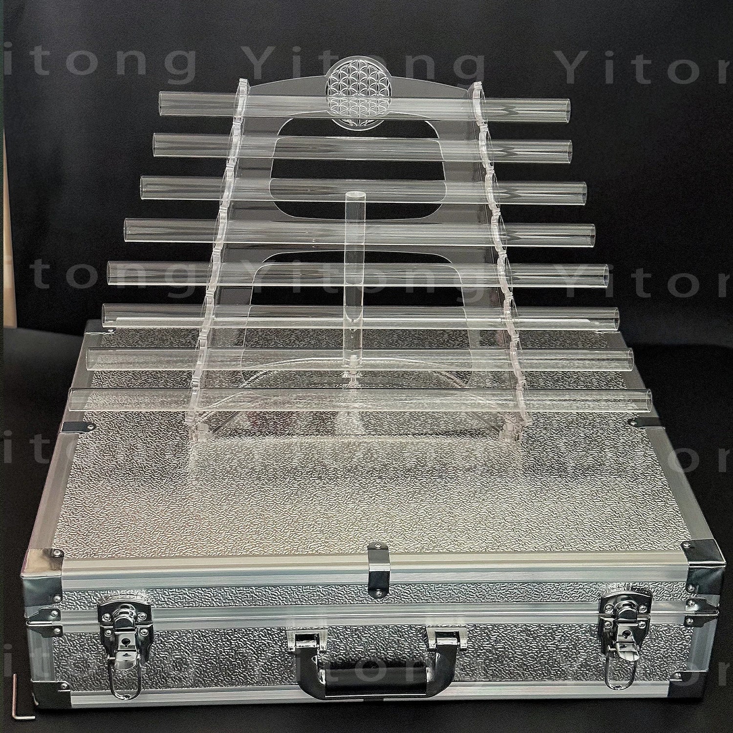 Spiritual Crystal Harp Customized Life Flower Clear Crystal Singing Harp Sound Healing Instruments Sound Bath Meditation