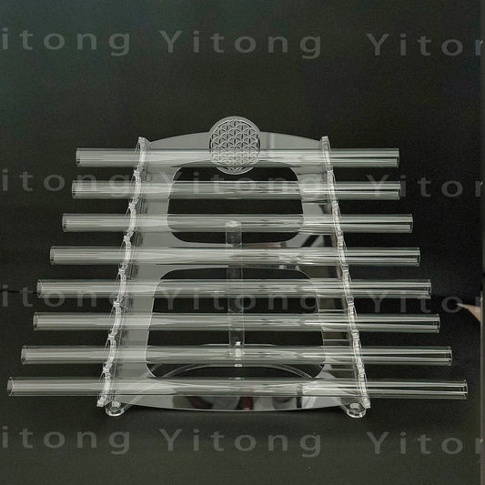 Spiritual Crystal Harp Customized Life Flower Clear Crystal Singing Harp Sound Healing Instruments Sound Bath Meditation