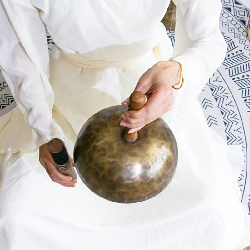 Tibetan Sound Bowls Relax Handmade Hand-Held Prayer Singing Bowl Detachable Meditative Yoga Musical Percussion Instruments