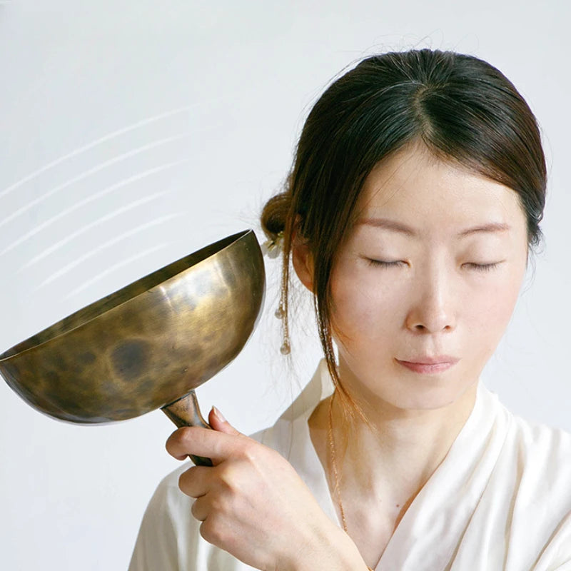 Tibetan Sound Bowls Relax Handmade Hand-Held Prayer Singing Bowl Detachable Meditative Yoga Musical Percussion Instruments