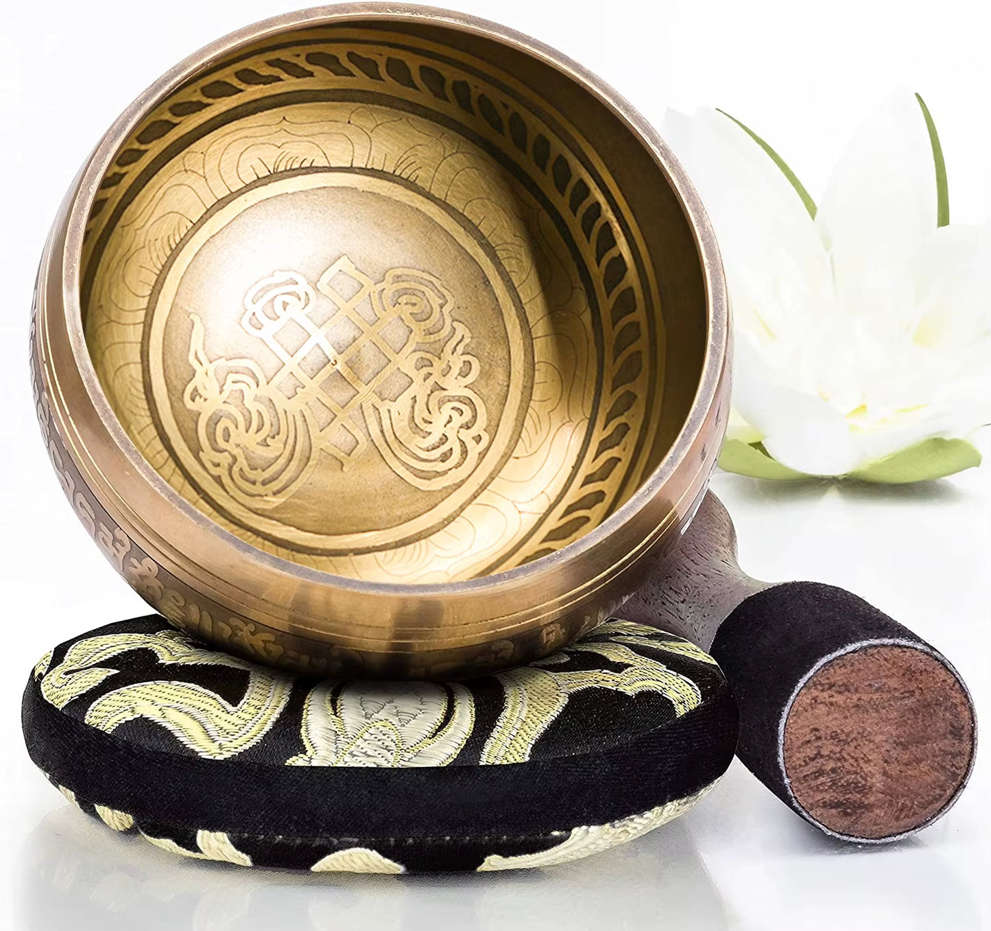 Mini Singing Bowl Nepal Handmade Tibetan Buddha Thumb Sound Bowl Music Meditation Yoga Religious Supplies Stress Relief